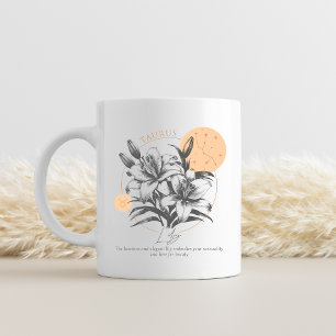 Blume der Geburt des Taurus zodiac Kaffeetasse