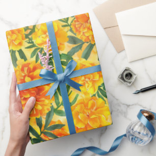Blume der gelben und orangen Marigold-Art Geschenkpapier