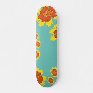 Blume der gürtelförmigen Coreopse Gelb und Orange Skateboard