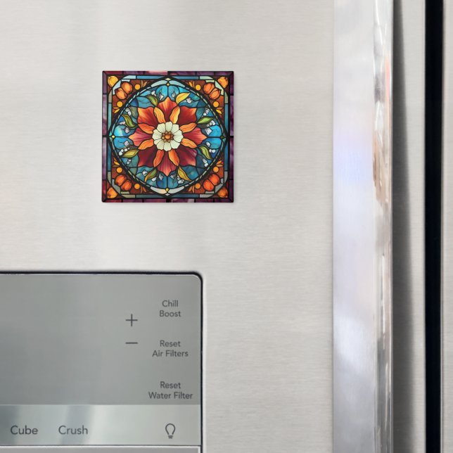 Blume der Hartglasfarbe Magnet (In Situ (Kühlschrank))