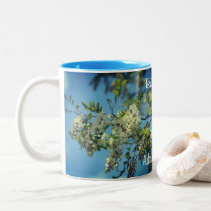 Blume der Heimat blüht Personalisiert  Zweifarbige Tasse