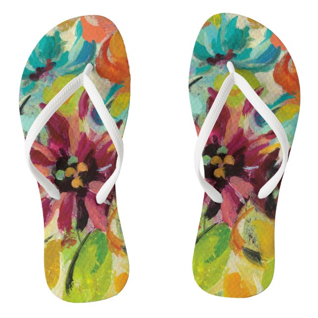 Blume der Herbstfreude Flip Flops (Fußbett)