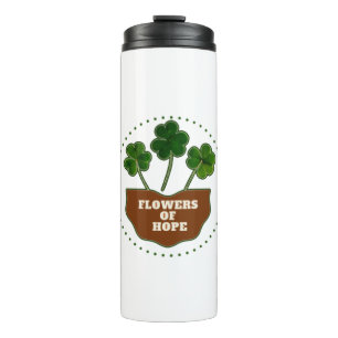 Blume der Hoffnung Drei - Leaf Kleber Lucky Charm Thermosbecher