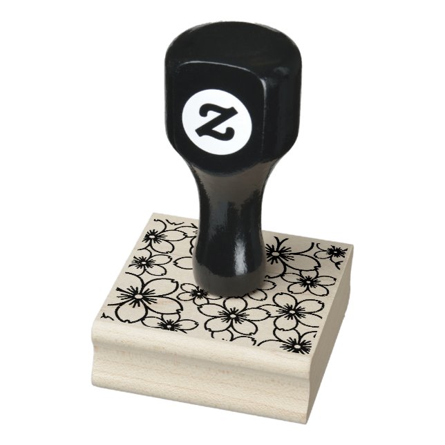 Blume der Holzkunst-Briefmarke Gummistempel (Stempel)