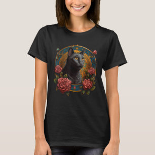 Blume der Katze Artwork - Cat Motif Animal Cat T-Shirt