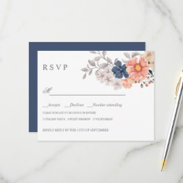 Blume der Korallenflotte WEDING RSVP MEAL CHOICE
