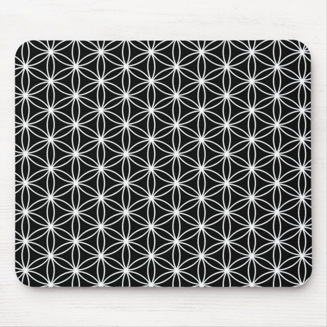 Blume der Leben-heiligen Geometrie Mousepad (Vorne)