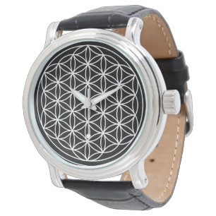 Blume der Lebenmandala-Uhr Armbanduhr