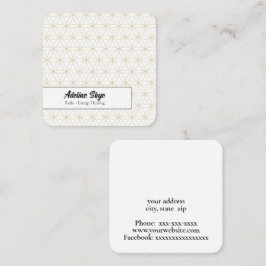 Blume der Lebensgestaltung Quadratische Visitenkarte