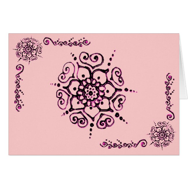 Blume der Liebe (Henna) (rosa) (Vorderseite (Horizontal))