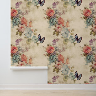 Blume der Liebe Künstliche Wasserfarbe Vintag nied Tapete