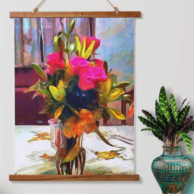 Blume der Liebe PM0001 Wandteppich Mit Holzrahmen (Von Creator hochgeladen)