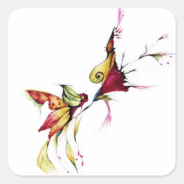 Blume der Liebe Quadratischer Aufkleber