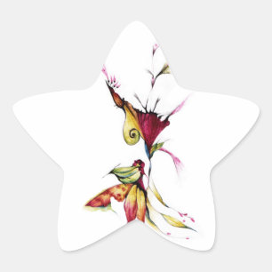 Blume der Liebe Stern-Aufkleber
