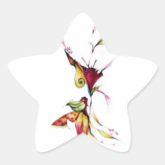 Blume der Liebe Stern-Aufkleber