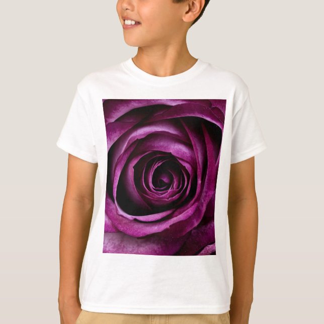 Blume der lila Rose T-Shirt (Vorderseite)
