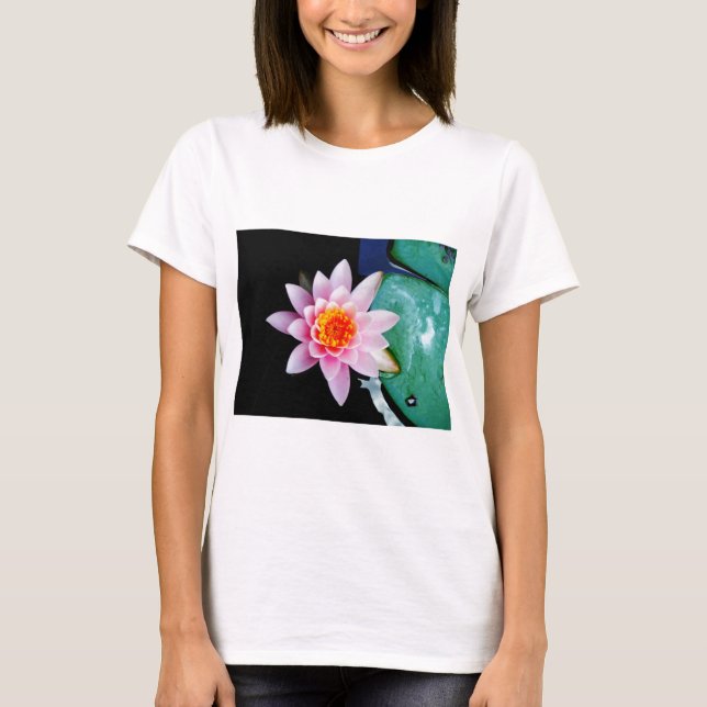 Blume der Lilie (Pink und Orange) T-Shirt (Vorderseite)
