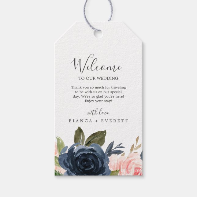 Blume der Marine | Begrüßung Geschenkanhänger (Vorderseite)