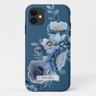Blume der Marine   Personalisierter Name Case-Mate iPhone Hülle