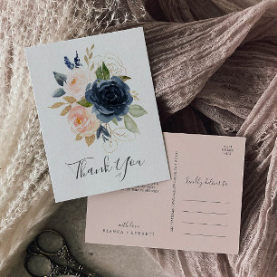 Blume der Marine White Dankeschön Postcard Postkarte