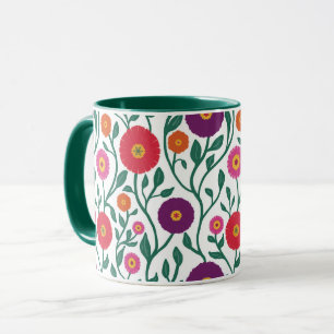 Blume der Mitte des Jahrhunderts Garten-Girlande Tasse