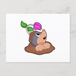 Blume der Mole Earth Postkarte