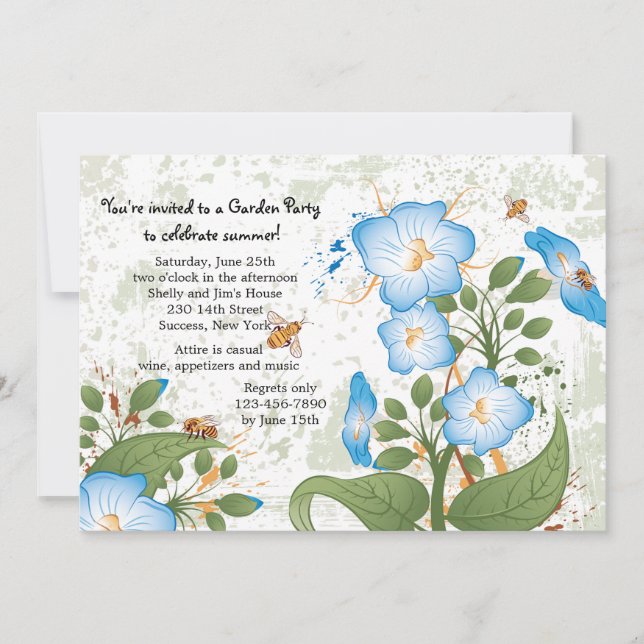 Blume der Morgenruhe Einladung (Vorderseite)