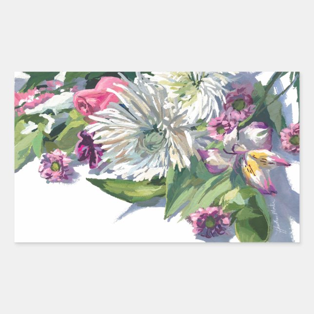 Blume der Natur Rechteckiger Aufkleber (Vorderseite)