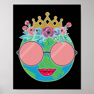 Blume der Naturkronen Frauen Mädchen Kinder Erde T Poster