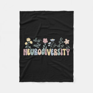 Blume der Neurodität Autismus Neurodivergent Fleecedecke
