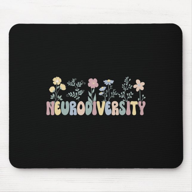 Blume der Neurodität Autismus Neurodivergent Mousepad (Vorne)