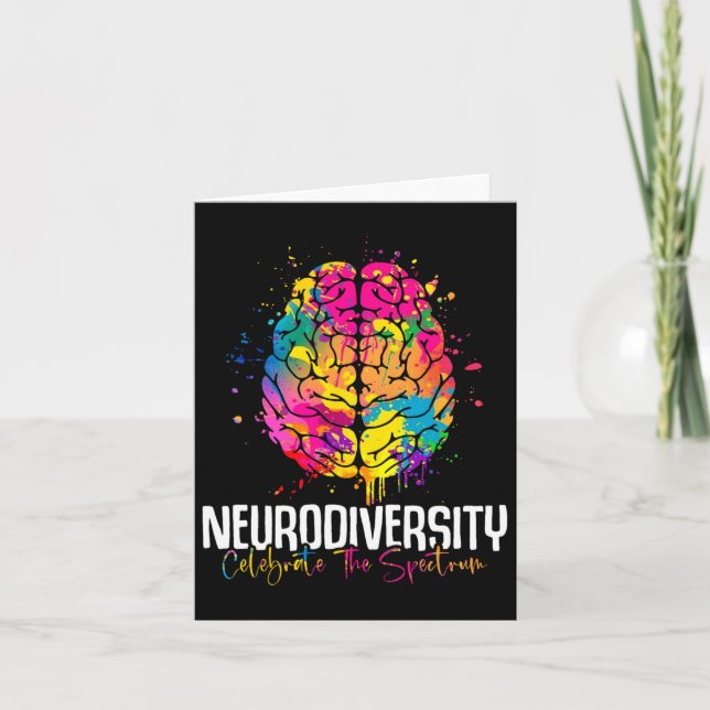 Blume der Neurodität Neurodivere Autismus Karte (Vorderseite)