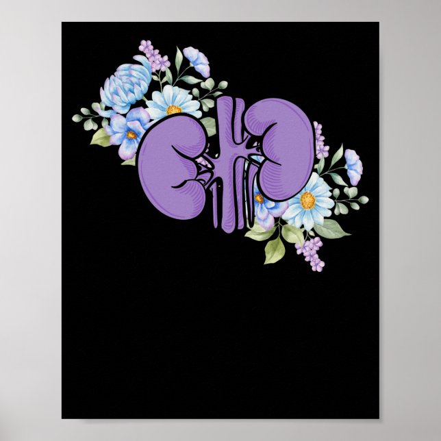 Blume der Nierensorge Nephrologie Poster (Vorne)