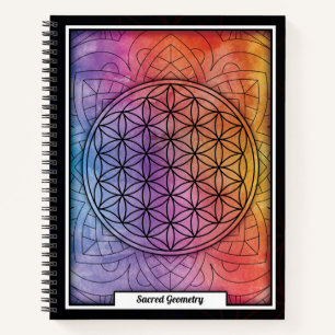 Blume der personalisierten Heiligen Geometrie Notizbuch