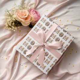 Blume der personalisierten MAMA MuttertagsFoto Geschenkpapier