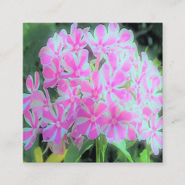 Blume der Pfefferminztinte-Drehung Quadratische Visitenkarte (Vorderseite)