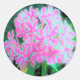 Blume der Pfefferminztinte-Drehung Runder Aufkleber