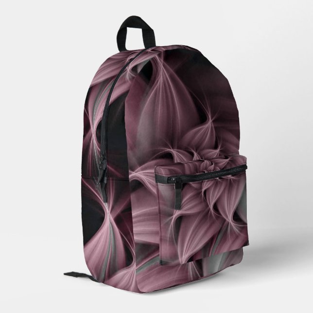 Blume der phantastischen Rose Fraktal Bedruckter Rucksack (Rückseitige Ecke links)