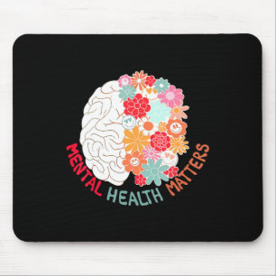 Blume der psychischen Gesundheit Hirn Selbstmordge Mousepad