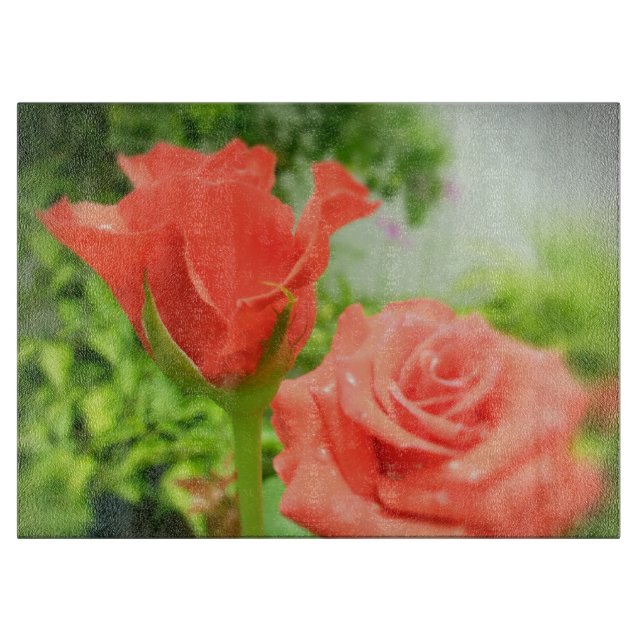 Blume der romantischen Rose Schneidebrett (Vorderseite)