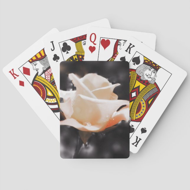 Blume der romantischen Rose Spielkarten (Rückseite)