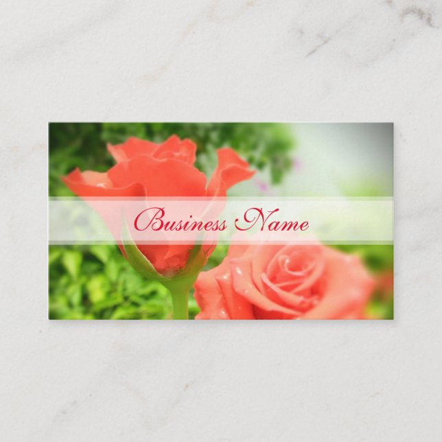 Blume der romantischen Rose Visitenkarte (Vorderseite)