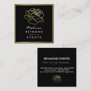 Blume der Rose, Blumenveranstaltungen Quadratische Visitenkarte