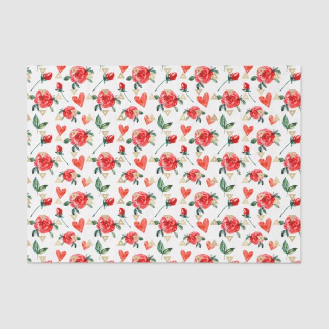 Blume der rote Rose (Design 23 Red Series) Seidenpapier (Vorderseite)