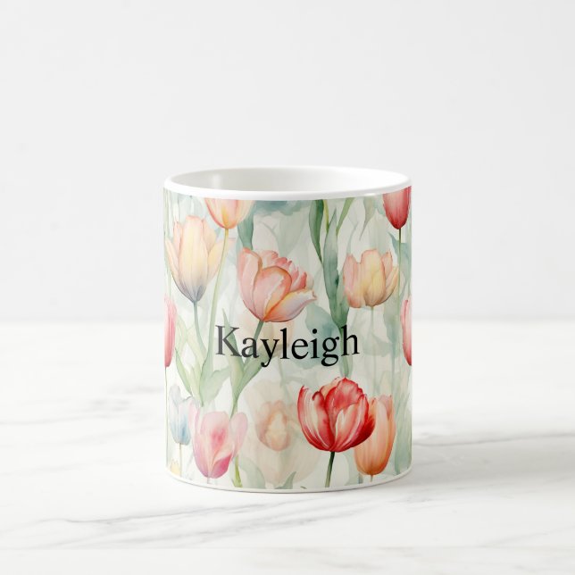 Blume der Rotgelben Tulip Kaffeetasse (Mittel)