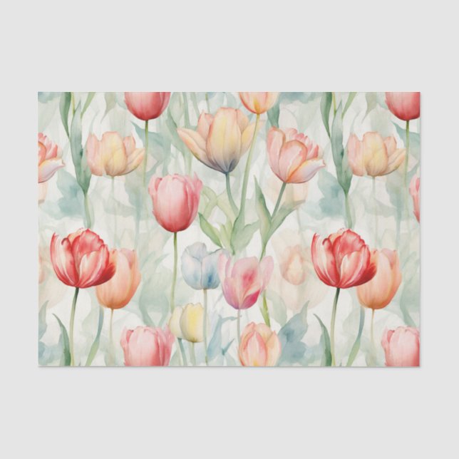 Blume der Rotgelben Tulip Seidenpapier (Vorderseite)