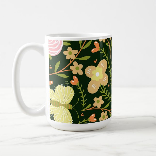 Blume der Schmetterlinge Kaffeetasse (Links)
