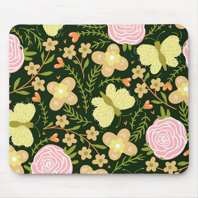 Blume der Schmetterlinge Mousepad (Vorne)