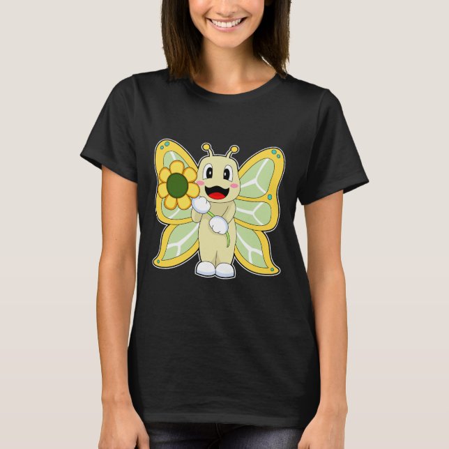 Blume der Schmetterlinge T-Shirt (Vorderseite)