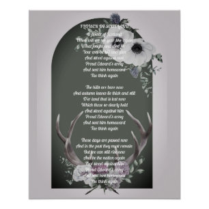 Blume der schottischen Texte Poster